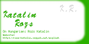 katalin rozs business card